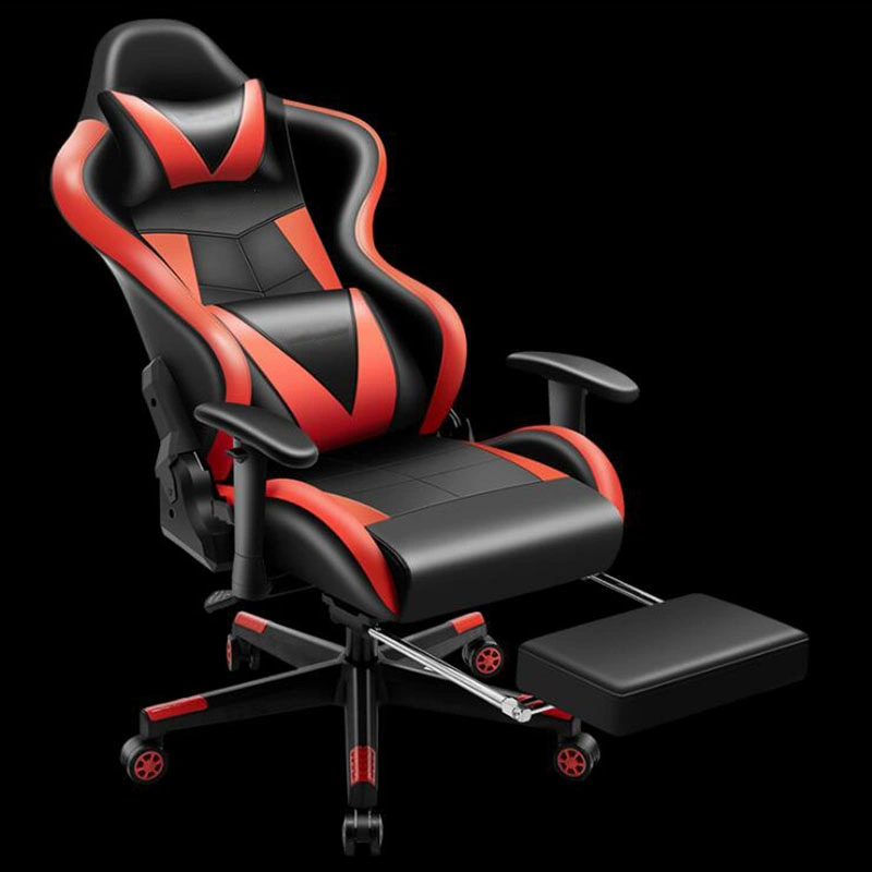 Free Shipping Racer Leather Style Footrest Brand Floor Rocker Black Mechanism Racing Office Custom Chairs Sample Gaming Chair