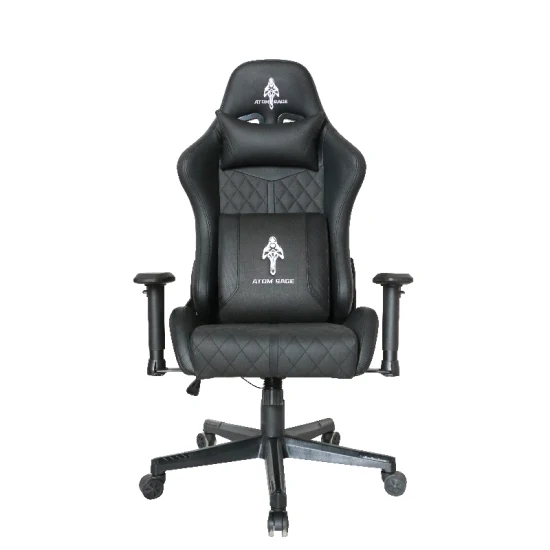 Heißer verkaufender ergonomischer schwarzer Gaming-Stuhl mit hoher Rückenlehne, Racing-Bürostuhl mit Fußstütze